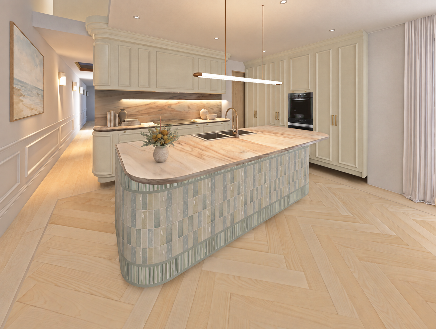 Coastal Hamptons kitchen
